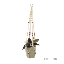 Load image into Gallery viewer, Custom Hand-knitted Hanging Flowerpot Net Bag
