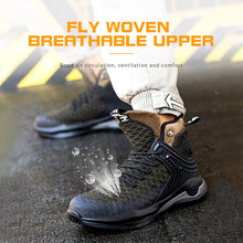 Load image into Gallery viewer, High-top Safety Shoes Construction Protective Footwear Men Steel Toe Shoes Breathable Hiking Boots Puncture Proof Work Boots
