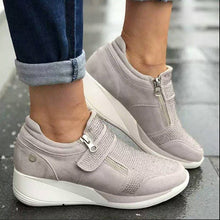 Load image into Gallery viewer, Canvas Shoes Lovely Round Head Thick Bottom Rhinestone Velcro Single Shoes Mary Jane Women&#39;s Style
