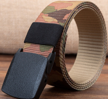 Load image into Gallery viewer, Canvas belt men hypoallergenic canvas belt woven nylon plastic buckle outdoor leisure
