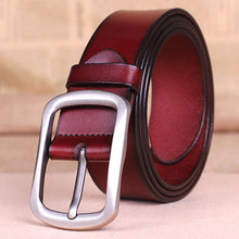 Load image into Gallery viewer, Leather belt buckle male pure leather belt young mens belt all-match middle-aged.
