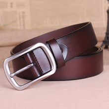 Load image into Gallery viewer, Leather belt buckle male pure leather belt young mens belt all-match middle-aged.
