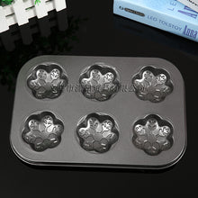 Load image into Gallery viewer, DIY baking tools six non stick coating of high quality flat round 6 cups and 6 hole tray cake mold
