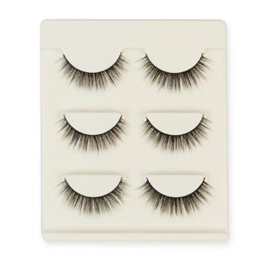 3 pair false eyelashes mink hair lashes Slim curly raised fake Eyelashes extension Cilios Posticos makeup