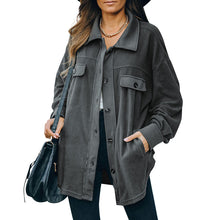 Load image into Gallery viewer, New Lapel Fleece-breasted Cardigan Jacket Shirt
