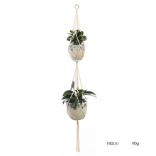 Load image into Gallery viewer, Custom Hand-knitted Hanging Flowerpot Net Bag
