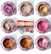 Load image into Gallery viewer, Face Highlighter Jelly Gel Mermaid Eyeshadow Glow Body Glitter Festival Makeup Iluminador Gold Liquid Highlighter Bronzer
