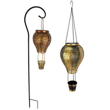 Load image into Gallery viewer, Wrought Iron Hollow Solar Garden Light
