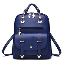 Load image into Gallery viewer, Female bag fashion PU leather dual-use backpack
