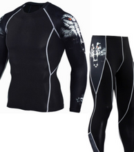 Load image into Gallery viewer, Men&#39;s Sports Suit Tights Long Sleeve Sports Men&#39;s Fitness T-shirt Quick-drying Super Elastic PRO Set

