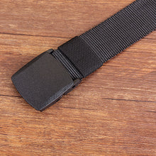 Load image into Gallery viewer, Canvas belt men hypoallergenic canvas belt woven nylon plastic buckle outdoor leisure
