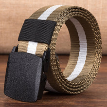 Load image into Gallery viewer, Canvas belt men hypoallergenic canvas belt woven nylon plastic buckle outdoor leisure
