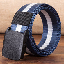 Load image into Gallery viewer, Canvas belt men hypoallergenic canvas belt woven nylon plastic buckle outdoor leisure
