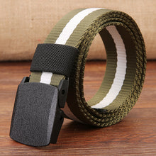 Load image into Gallery viewer, Canvas belt men hypoallergenic canvas belt woven nylon plastic buckle outdoor leisure
