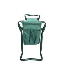 Load image into Gallery viewer, Foldable Outdoor Lawn Bench Chair With Tool Pouch Garden Rest
