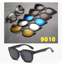Load image into Gallery viewer, Liuhe one daughter mirror five piece magnetic suction sleeve mirror, male and female polarized sunglasses, sunglasses, glasses bags.
