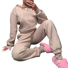Load image into Gallery viewer, Hot Rhinestone Hooded Sweater Women&#39;s Sweater
