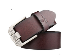 Load image into Gallery viewer, Leather belt, long plus size fat cowhide belt, pin buckle, casual wide decoration
