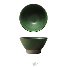 Load image into Gallery viewer, Jingdezhen Handmade Home Retro Noodle Soup High Legged Clay Bowl
