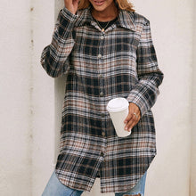 Load image into Gallery viewer, Women&#39;s Loose Casual Plush Plaid Shirt Jacket
