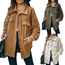 Load image into Gallery viewer, New Lapel Fleece-breasted Cardigan Jacket Shirt
