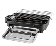 Load image into Gallery viewer, Household barbecue square non-smoking electric oven carbon steel
