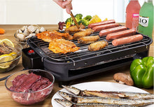 Load image into Gallery viewer, Household barbecue square non-smoking electric oven carbon steel
