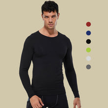 Load image into Gallery viewer, Sports Tights Solid Color Round Neck High Stretch Compression Fitness Clothes
