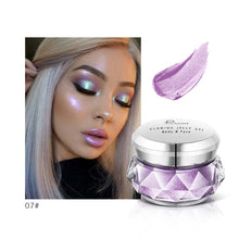 Load image into Gallery viewer, Face Highlighter Jelly Gel Mermaid Eyeshadow Glow Body Glitter Festival Makeup Iluminador Gold Liquid Highlighter Bronzer
