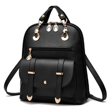 Load image into Gallery viewer, Female bag fashion PU leather dual-use backpack
