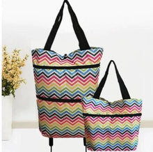 Load image into Gallery viewer, 2 in 1 Foldable Shopping Cart with Wheels Premium Oxford Fabric Multifunction Shopping Bag Organizer with High Capacity
