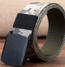 Load image into Gallery viewer, Canvas belt men hypoallergenic canvas belt woven nylon plastic buckle outdoor leisure
