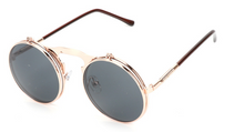 Load image into Gallery viewer, New Vintage Round Steampunk Sunglasses Flip-Up UV Protection Metal Frame Men  Summer Cycling Sun Glasses
