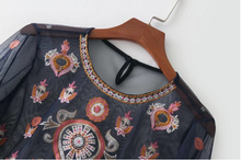 Load image into Gallery viewer, Sheer Mesh Floral Embroidery Top
