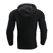 Load image into Gallery viewer, Men Hooded Sweater Solid Color Plaid Hoodies Male Elastic Hoodie

