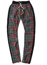 Load image into Gallery viewer, Men&#39;s and women&#39;s autumn and winter new plaid bar stitching zipper pants Biebi same paragraph casual pants
