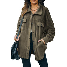 Load image into Gallery viewer, New Lapel Fleece-breasted Cardigan Jacket Shirt
