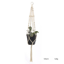 Load image into Gallery viewer, Custom Hand-knitted Hanging Flowerpot Net Bag
