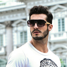 Load image into Gallery viewer, Wooden square sunglasses
