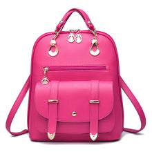 Load image into Gallery viewer, Female bag fashion PU leather dual-use backpack

