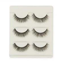 Load image into Gallery viewer, 3 pair false eyelashes mink hair lashes Slim curly raised fake Eyelashes extension Cilios Posticos makeup
