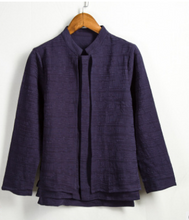 Load image into Gallery viewer, Linen long-sleeved shirt men&#39;s Chinese style men&#39;s cotton and linen shirt Chinese style men&#39;s Tang suit shirt tide
