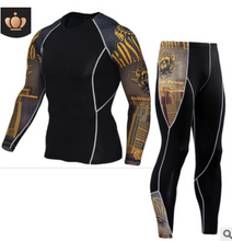 Load image into Gallery viewer, Men&#39;s Sports Suit Tights Long Sleeve Sports Men&#39;s Fitness T-shirt Quick-drying Super Elastic PRO Set
