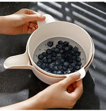 Load image into Gallery viewer, Bamboo Fiber Double-layer Vegetable Sink Drain Basket
