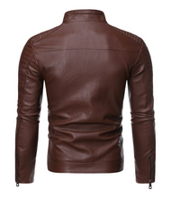 Load image into Gallery viewer, Zip decorative motorcycle jacket
