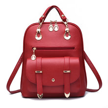 Load image into Gallery viewer, Female bag fashion PU leather dual-use backpack
