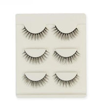 Load image into Gallery viewer, 3 pair false eyelashes mink hair lashes Slim curly raised fake Eyelashes extension Cilios Posticos makeup
