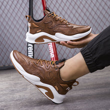 Load image into Gallery viewer, Men&#39;s Casual Shoes With Round Head Leather And Thick Sole

