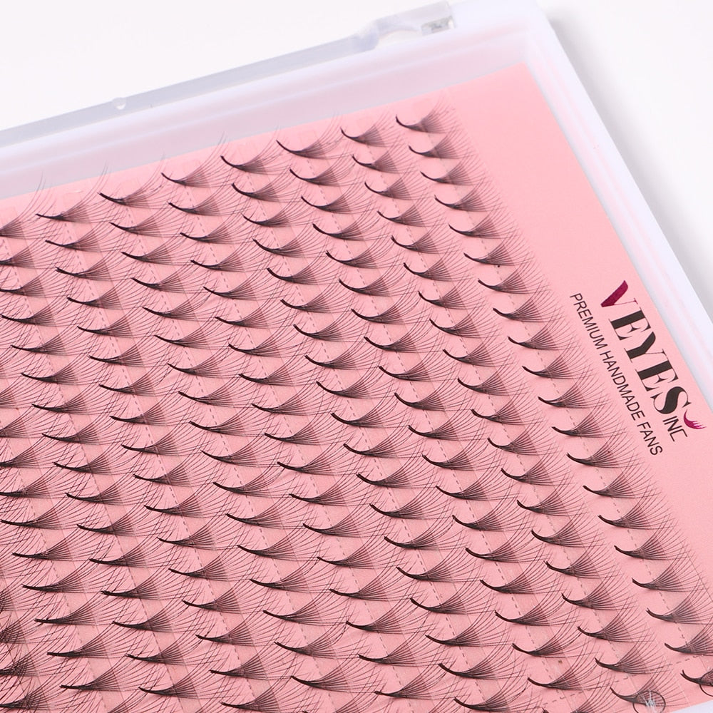 Veyes Inc Premade Fans Lashes Eyelash Extensions Veyelash 320 Fans Slim Thin Pointy Base Long Stem Soft Russian Volume Fans Lash