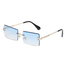 Load image into Gallery viewer, Rimless Rectangle Sunglasses Fashion Small Frameless Eyeglasses New Brand Designer For Female Lens Ladies Gradient Sunglasses O
